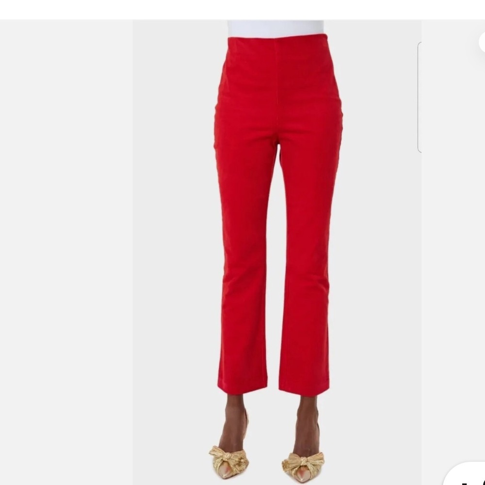 Tuckernuck Red Corduroy Ashford Pants Side Zip Vibrant Sz S